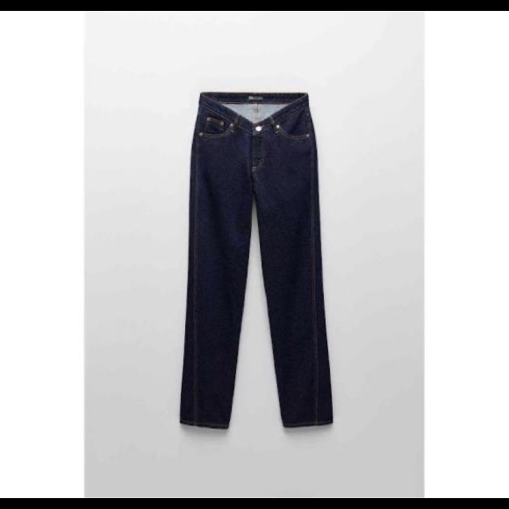 Zara v jeans low waist dark jeans